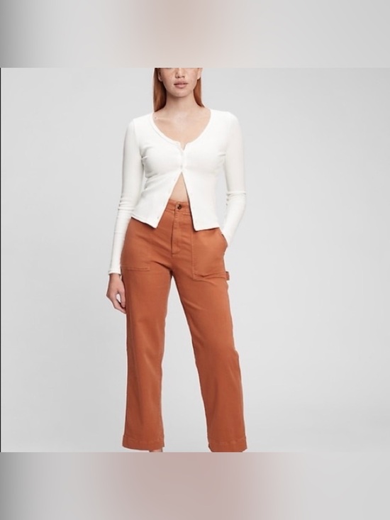 GAP Pants - GAP Women's Cropped Chino Pants in Rust Orange